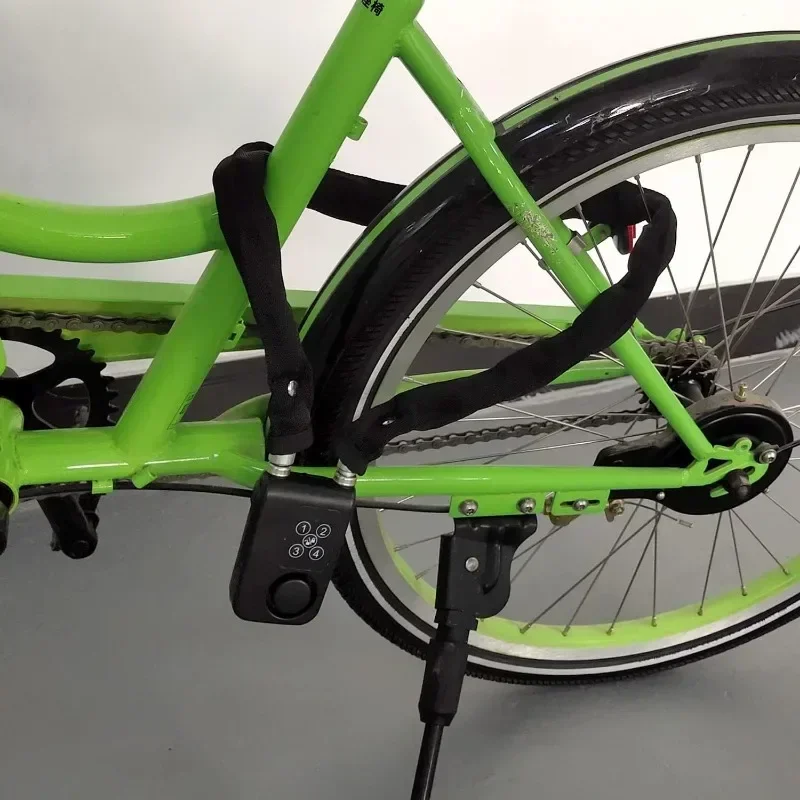 Burglarproof Alarm Heavy Duty Waterproof Bike Motorcycle Chain Lock 110dB Security Smart Bike Alarm Lock for Outdoor Cycling - Image 2