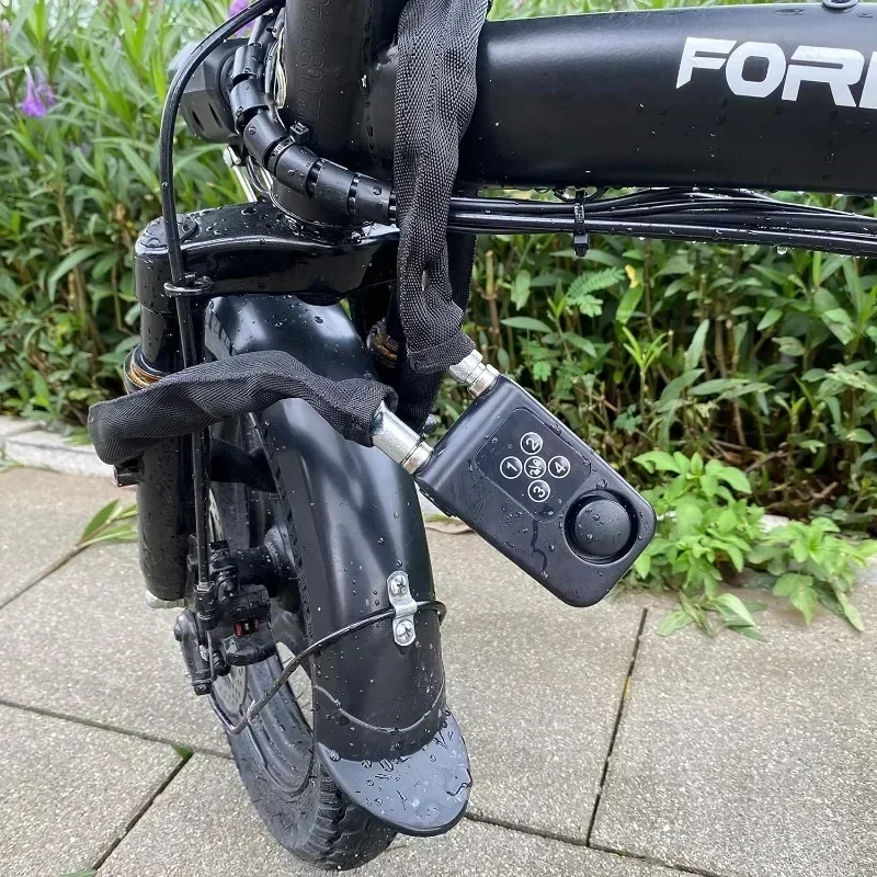 Burglarproof Alarm Heavy Duty Waterproof Bike Motorcycle Chain Lock 110dB Security Smart Bike Alarm Lock for Outdoor Cycling - Image 3