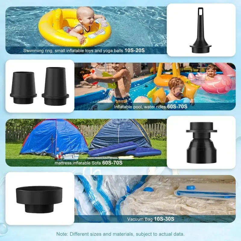 Mini Wireless Air Compressor Portable Electric Air Pump Quick Inflate/Deflate Pump with LED Light For Sofa Mattress Swim Ring - Image 4