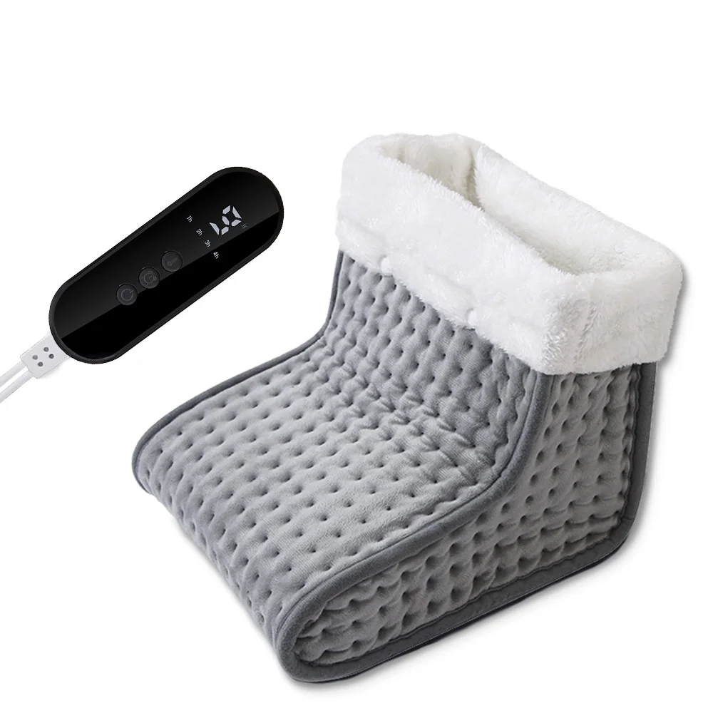 Electric Heated Foot Warmers 30x30x24cm Soft Feet Heating Pad 9 Gear Adjustable Temperature Shoe Heating Pad for US EU Winter