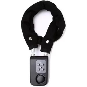 Burglarproof Alarm Heavy Duty Waterproof Bike Motorcycle Chain Lock 110dB Security Smart Bike Alarm Lock for Outdoor Cycling