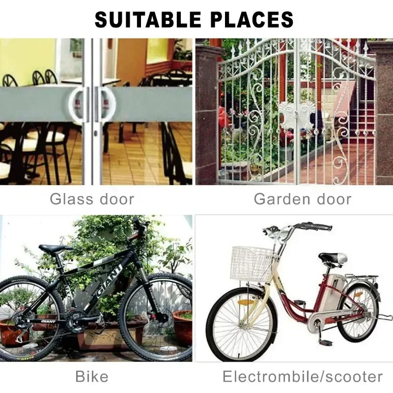 Burglarproof Alarm Heavy Duty Waterproof Bike Motorcycle Chain Lock 110dB Security Smart Bike Alarm Lock for Outdoor Cycling - Image 6